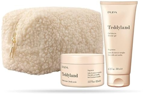 Pupa Milano Teddyland Gel Doccia 200ml e Scrub Corpo 150ml 002 LATTE DI AVENA E VANIGLIA