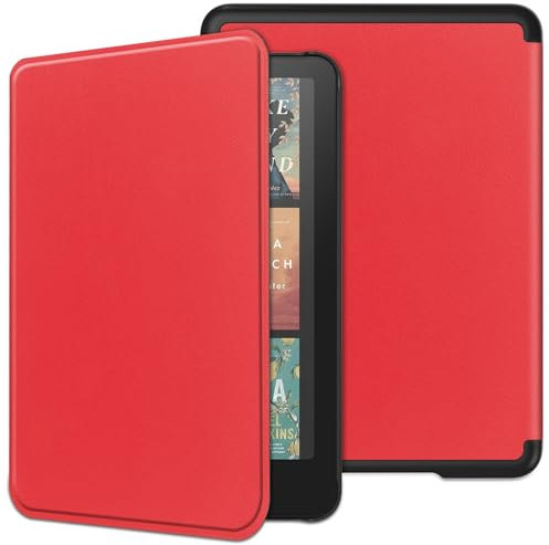 Fundas para tabletas Compatible con Kindle Paperwhite (12.a generación, 2024) Estuche de 7 Estuche Compatible with tableta inteligente de tres pliegues, estuche protector liviano Carcasa trasera de P