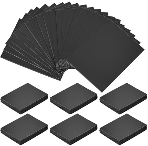Bczhieulw 300 PCS Fundas Protectoras para Cartas, Medidas 66 mm x 91 mm, fundas cartas magic sleeves,Fundas Negras, estuches para tarjetas de crédito estándar, para juegos de cartas coleccionables