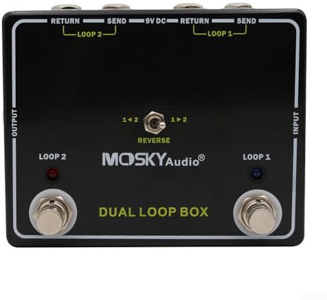 Zoegneer Guitar Effects Loop Switcher Pedal mit AB Fußschalter für einfache Steuerung der Effekte