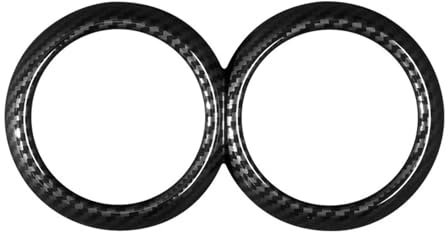 Zündmodul Für Mini Für Cooper R50 R52 R53 Auto Innen Zubehör Auto Zentrale Steuerung Wasser Tasse Halter Dekorative Ring 3D Trim Auto Aufkleber Blockzündspule(Carbon Fiber)