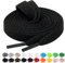 Handshop 2 paia di lacci piatti Sneaker larghezza 10mm 20 colori, lacci larghi per sport, scarpe da skate Nero 137 cm