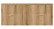 [en.casa] Doppelwaschtisch Skelbolu Unterschrank mit 1 Tür und 4 Schubladen Waschbeckenunterschrank Badmöbel 140x60x40 cm Eiche