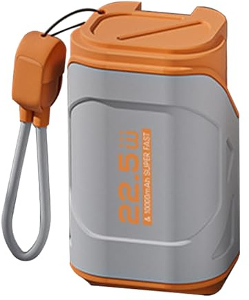 Tragbares Ladegerät 10000mAh Power Bank, 22,5 W Power Bank mit AC-Wand Stecker und Kabel, USB-und Typ C-Ausgangs Anschlüsse, Tragbares Akku Ladegerät für Home Camping Travel