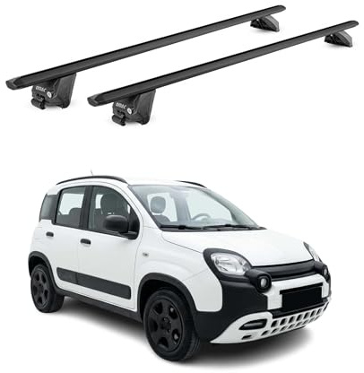 OMAC Dachträger für Mini Countryman U25 2024-2026 Aluminium Schwarz | TÜV geprüft, bis 100 kg Traglast, T-Nut-Befestigung, für integrierte Dachreling geeignet, Querträger, Grundträger