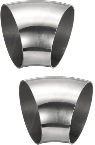 PATIKIL 2pcs Coude À 45 Degrés Mandriné, 70mm OD Acier Coude D'échappement Raccord De Tuyauterie D'échappement Acier Inoxydable 304 pour Tuyau D'échappement Main Courante HVAC