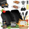 Ninja Heißluftfritteuse Zubehör | Airfryer Zubehör Ninja AF400EU 7.6-9.5L | Exakte Passform & dickeres Silikon | E-Book mit 150 Rezepten | Heißluftfritteuse Zubehör inkl. Backpapier | BPA-frei