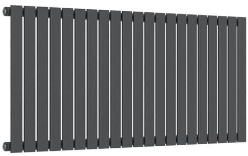 Lynwood Radiateur à panneau plat à colonne simple, anthracite, choix parfait pour le salon, la chambre à coucher et la cuisine, systèmes de chauffage central de style moderne, 600 mm x 1520 mm