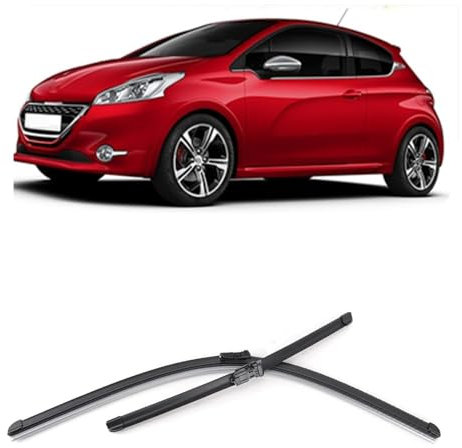 Frontscheibenwischer für Peugeot 208 2012-2018 26+16, Wischerblätter Satz Leise Kratzerfrei Hochwertige Gummilippen Scheibenreiniger Auto Zubehör