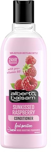 Alberto Balsam Sunkissed Raspberry Conditioner, 300ml - 24HR Fragrance - Pro-Vitamin B5 - Silicone Free