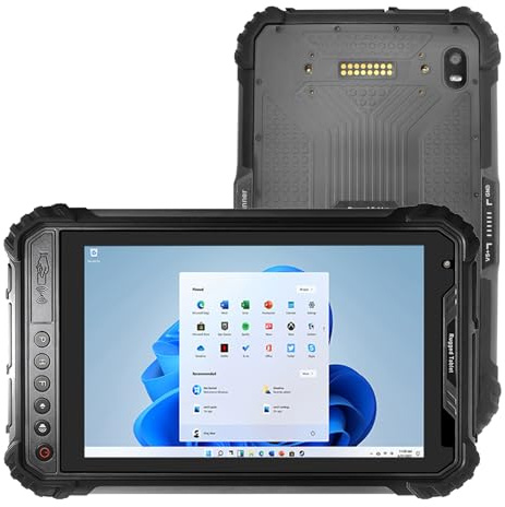 ST9-J Rugged Tablet with 2D Barcode Scanner, 8 inch Windows 11 Pro Industrial Tablet Intel N5100, 8GB+256GB, IP65 Waterproof, 5000mAh, 4G LTE/WiFi/BT 4.2/NFC/GPS (with 2D Barcode)