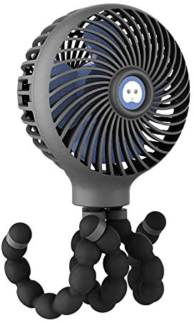Portable Handeld Mini Fan Baby Stroller Fan Flexible Octopus Tripod Clip on Fan with 3 Speeds Adjustable USB Charging for Desk Crib Car Seat Bike Treadmill