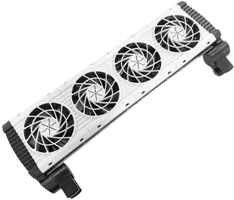 Ventilador de Acuario, Enfriador de Acuarios Silencioso Velocidad de Aire Ajustable y Temporizador Ventilador de Acuario de Pinza para Acuarios de Agua Dulce y Salada, 4 Ventilador