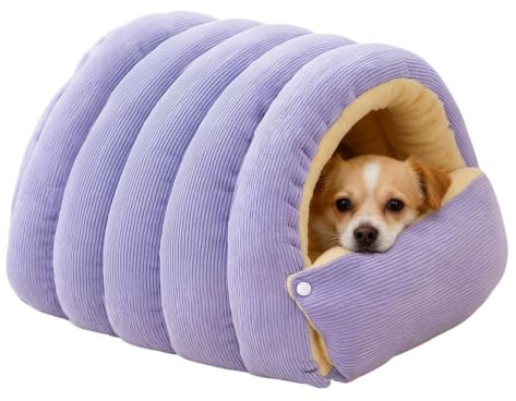 Sucritude Panier pour Chien, Caverne De Repos Fermée pour Chat, Lits Moelleux D'Intérieur pour Chaton, pour Chiot, Chaton et Animaux de Taille Petit, Moyen et Grand, pour Intérieur, Salon, Jardin et