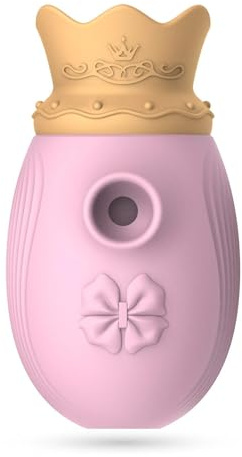 Crushious Monarch – Stimolatore Clitorideo a Impulsi d’Aria Rosa | Succhia Clitoride con Tecnologia Air Pulse, 10 Modalità, Ricaricabile, Silenzioso ed Ergonomico, Waterproof
