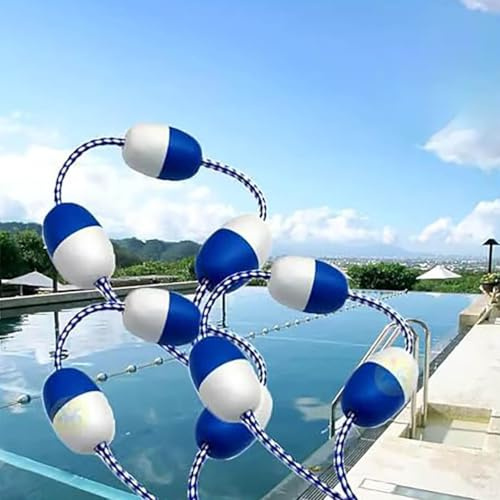 Kit de corde de séparation de sécurité pour piscine 19 m avec séparation de voie pour jacuzzi, plages et piscines – Idéal pour nager en toute sécurité et jouer dans l'eau