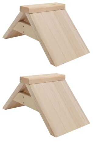 Besportble Pigeon Wooden Perch Natural Wood Pigeon Rest Stand for Homing Dove Parrots and Other Birds Bird Cage Accessory 2 Pack