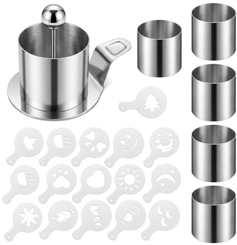 EXIN DEHCEN 6 Stück 6cm Törtchen Formen, Dessertringe Set | Dessertringe und Speiseringe Set, Dessertringes aus Edelstahl, Anrichteringe,Dessertringes Formenset, Servierringe,für Mousse