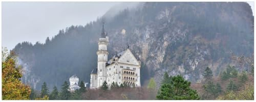 Wallario Küchenrückwand selbstklebend 115 x 50 cm, Motiv: Schloss Neuschwanstein in Bayern | Spritzschutz abwischbar & pflegeleicht