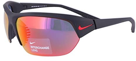 nike Unisex Skylon Ace Sunglasses Black Frame Color, Grey W/Infrared Mirror Lens Tint Sonnenbrille, Matt Schwarz/Grau, One Size