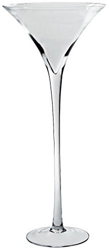 CRISTALICA Glasschale auf Fuß Martini XXL Famous 70cm Kerzenhalter Deko Klarglas Geschenk
