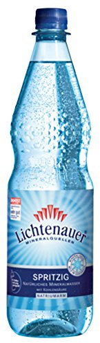 Lichtenauer Mineralwasser Spritzig 12x1,0 l - inklusive Pfand - Lieferung ohne Kiste