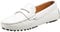 Shenduo Mocassini Donna in Pelle Liscia comode Loafers Scarpe Casual D7052 Bianco 40EU