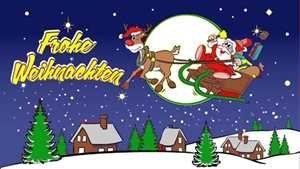 UB Fahne/Flagge Frohe Weihnachten Blau Weihnachtsfahne 90 cm x 150 cm Neuware!