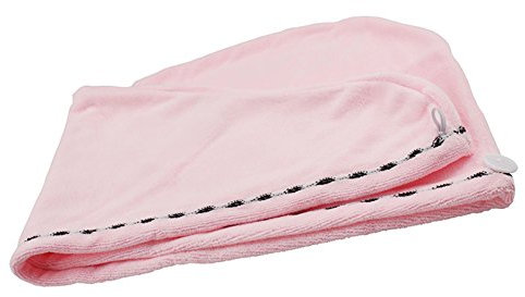 Chickw1~Arc Cheveux Microfibre seche Rapidement Serviette enroulee de Bonnet de Bain (Rose)