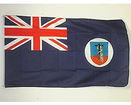 AZ FLAG - Bandera Montserrat - 90x60 cm - Bandera Reino Unido - Uk 100% Poliéster Con Ojales de Metal integrados - 50g - Colores Vivos Y Resistente A La Decoloración