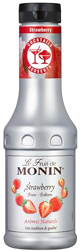 MONIN Le Fruit Erdbeere - Fruchtpüree Mix 0,5 l | Erdbeerpüree & Fruchtzubereitung für Cocktails, Matcha, Smoothies, Milchshakes und Desserts - intensiv fruchtiger Geschmack