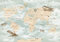 wandmotiv24 Fototapete Weltkarte, XXL 400 x 280 cm - 8 Teile, Wanddeko, Wandbild, Wandtapete, Flugzeuge, Himmel, Ballons M1845