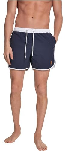 Urban Classics Retro Swimshorts Pantaloncini, Blu (Navy/White 01200), XL Uomo