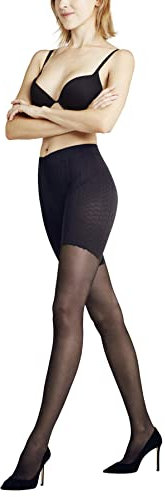 FALKE Damen Strumpfhose Cellulite Control 20 DEN W Ti transparent gegen Cellulite 1 Stück, Schwarz Black 3009, M-L