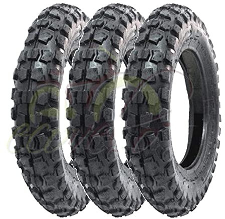 Union Tris 3 Cross-Reifen 100/90-10 für Piaggio Ape 50 Minicross Mini Moto Scooter mit Dübeln 6PR TT Reifen