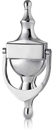 XFORT Door Knocker Polished Chrome, Victorian Urn Door Knockers for Front Door, Elegant Front Door Furniture with a Classic Period Design