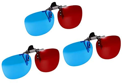 N/A Rot/Blau Anaglyphe 3D-Clip-on Brille für 3D-Filmdruck, Magazine, TV Anaglyphe, Fotos 3 Stück