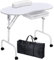Kalolary Table de Manucure, Table de Station de Manucure Portable Table Manucure Pliante avec Roulettes Table de Bureau de Beauté pour Ongles Spa (blanc)