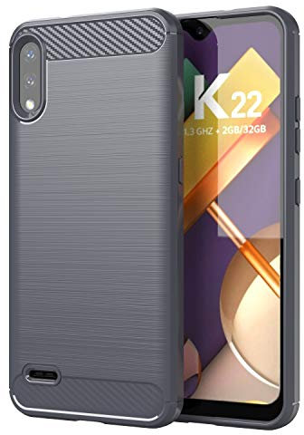TingYR Coque pour LG K22, Housse Silicone Ultra Mince, TPU Silicone, Anti Rayure, Anti Chute, Durable, Housse Étui pour LG K22 Smartphone.(Gris)