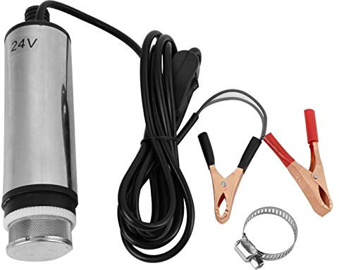 Telituny DC 24V Bomba Sumergible, Bomba de Transferencia Sumergible de Líquido de Acero Inoxidable para Agua, Aceite, Aceite, Queroseno, Herramienta de Reabastecimiento de Combustible