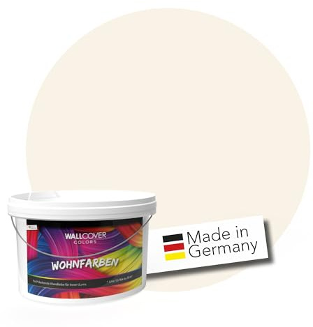WALLCOVER hochwertige Wandfarbe für Innen | Beige Sand | 2.5L für 20m² | Hochdeckende Innenfarbe Matt (Klasse 1) | Profi Qualität aus Deutschland