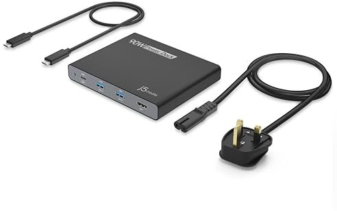 j5create USB-C Travel Dock with PD 65W Power Supply - for Travel or Business Trip - Charging Adapter Hub with 4K HDMI, USB-A x 2 - for MacBook Air/Pro 13, Surface Pro, and USB-C Laptop (JCDP392)