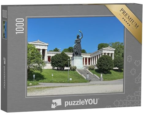 puzzleYOU: Puzzle 1000 Teile „Statue der Bavaria vor der Ruhmeshalle in München“ – aus der Puzzle-Kollektion Burgen