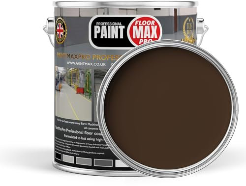 PaintMax Industrial PU150 Polyurethane Concrete Floor Paint Coating (Brown, 10 Litre)