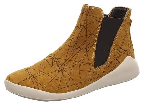 THINK! Damen DUENE Leder gefütterte nachhaltige Chelsea-Boots, 6000 Narzisse, 37 EU