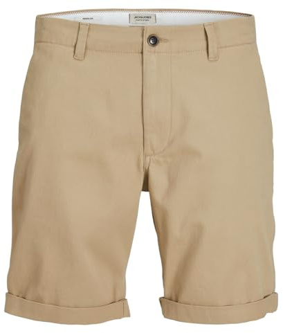 JACK & JONES Short Chino pour Homme, Beige (Crockery)., XXL