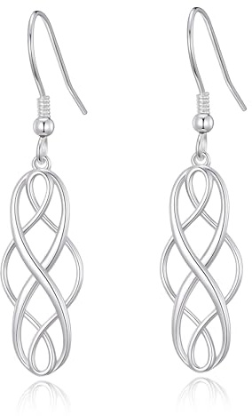 Philip Jones Sterling Silver Celtic Drop Earrings