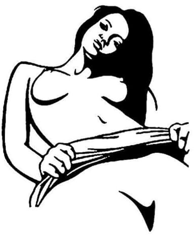 Divertente Adesivi per Auto per Gli Uomini Parodia Sexy Ragazze Decalcomanie per Auto Paraurti Tronco SUV Moto Camion Decorazioni Murali Autoadesivi del Vinile Specchietti Auto (White, One Size)