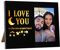 Newbyst Bilderrahmen für Paare – I Love You To The Moon And Back Jahrestag Bilderrahmen, süßes romantisches Geschenk für Freund, Freundin, Vater, Mutter Style 2-Schwarz…