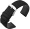 ANNEFIT Uhrenarmbänder für Herren 22mm, Vintage Nubuk Wildleder Weiches Leder mit Schnellverschluss (Schwarz)